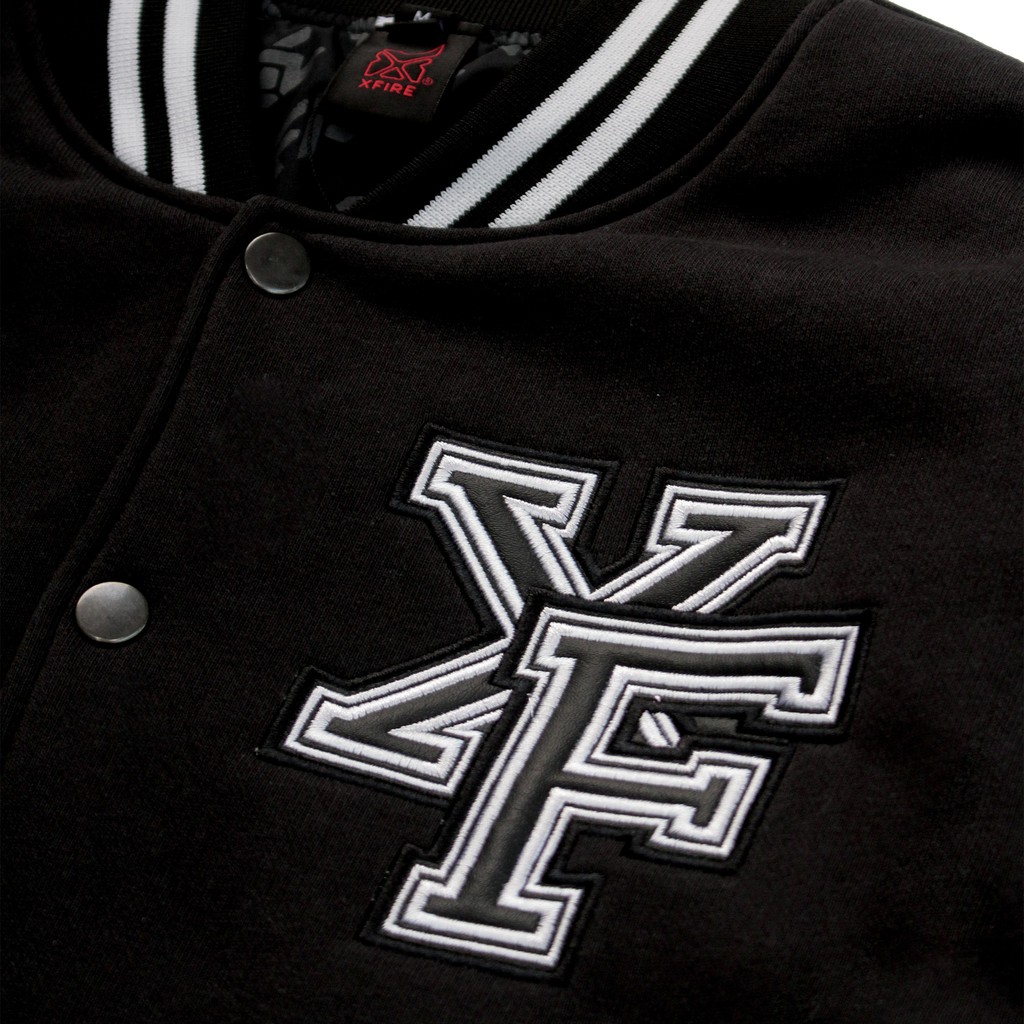 Áo Khoác Black/Leather Chất da Varsity by Xfire | BigBuy360 - bigbuy360.vn