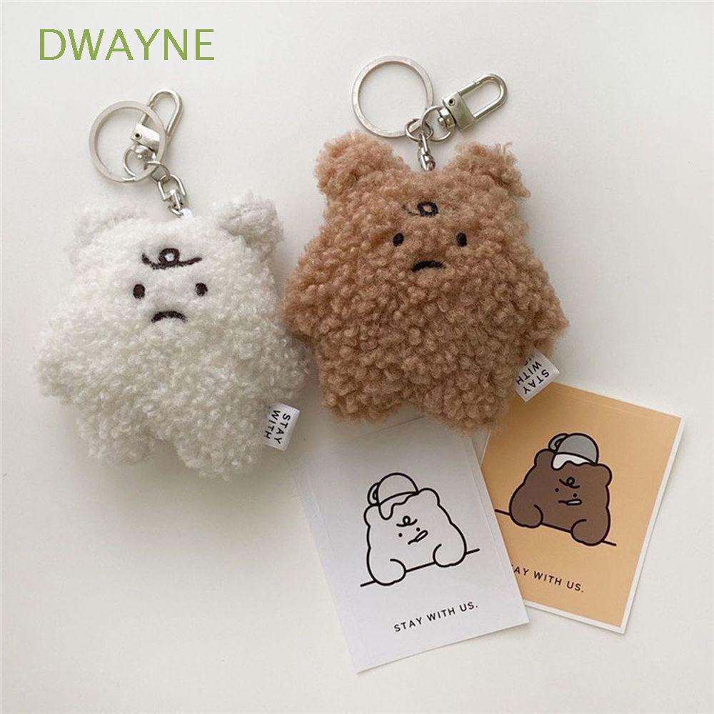 Móc khóa hình gấu nhồi bông dễ thương có chuông đáng yêu