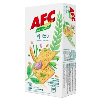 Bánh Cracker Afc Dinh Dưỡng Vị Rau (8 gói x 25g)