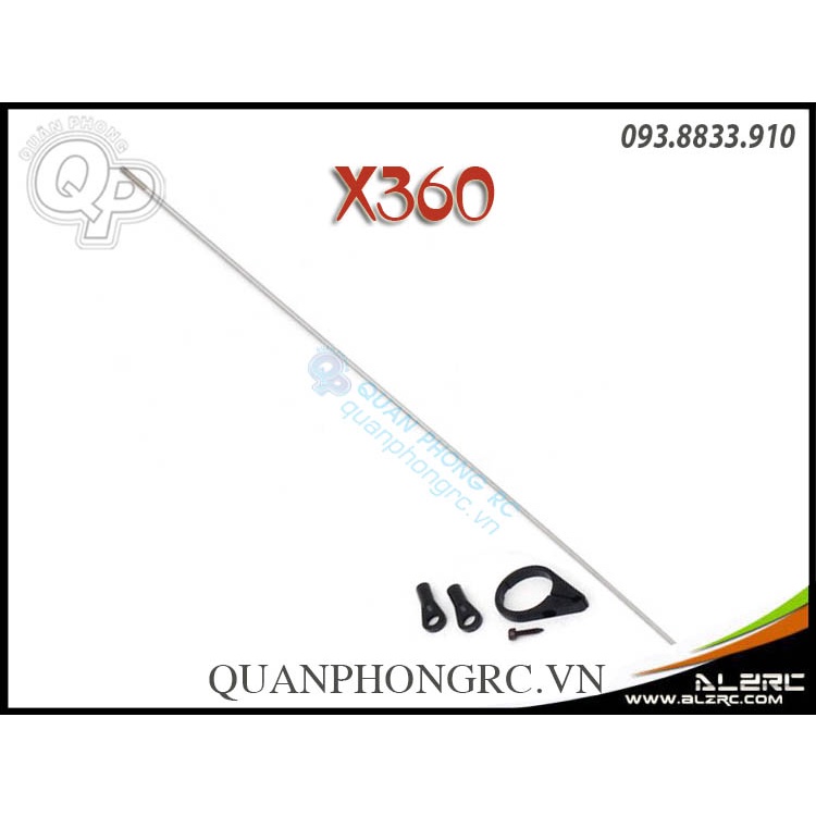 ALZ52 - ALZRC Devil X360 Tail Control Rod Set - Belt Version - 380mm DX360-41