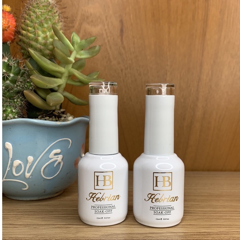Cặp Sơn Base Top Gel Hebrian 15ml. Sơn Gel Hàn Quốc