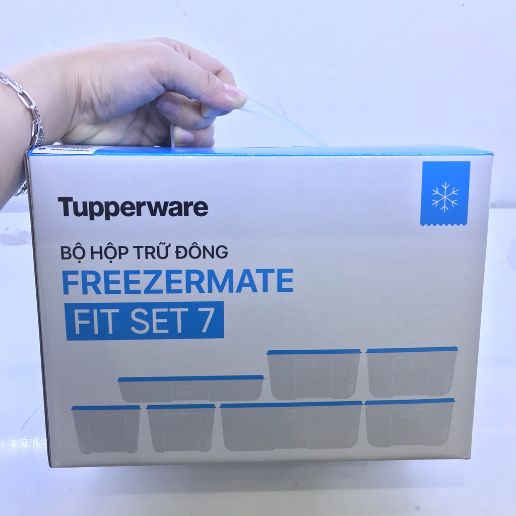 Set 7 hộp trữ đông Tupperware - Dung tích gọn gàng phù hợp cho mọi cỡ tủ lạnh - Chính hãng Tupperware