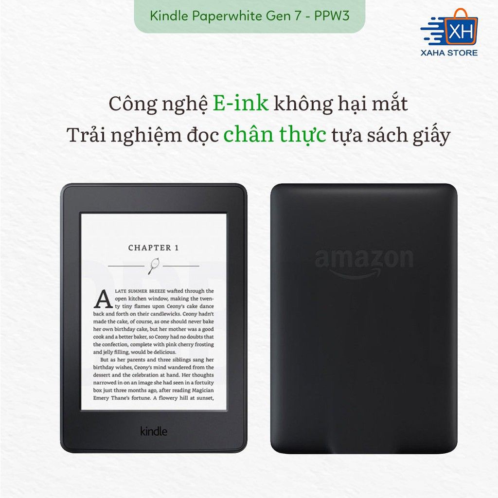 Máy đọc sách Kindle Paperwhite 3 - 7th Generation ⚡️ New 100%, nguyên seal hộp ⚡️ Mua kèm túi chống sốc giá 0đ