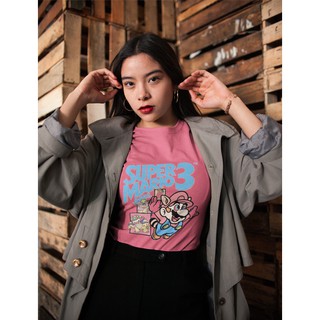 Áo thun cổ tròn thời trang in hình mario
