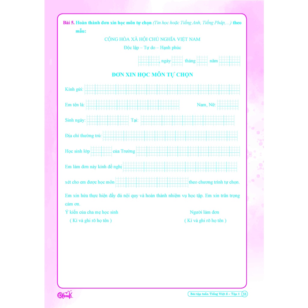 Sách Bài tập tuần Tiếng Việt lớp 5 tập 1 QBOOKS  Hải Anh Books