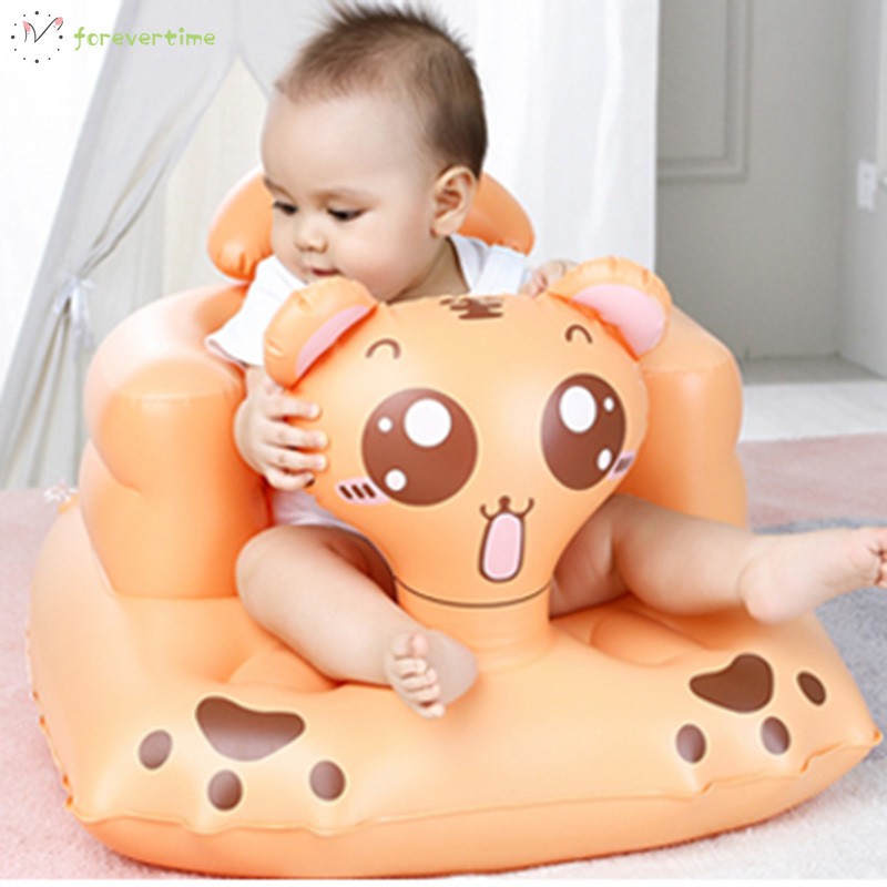 #Mẹ và con# Children Baby Inflatable Sofa Chair Seat Dining Bathroom Learn Sitting Portable Seat