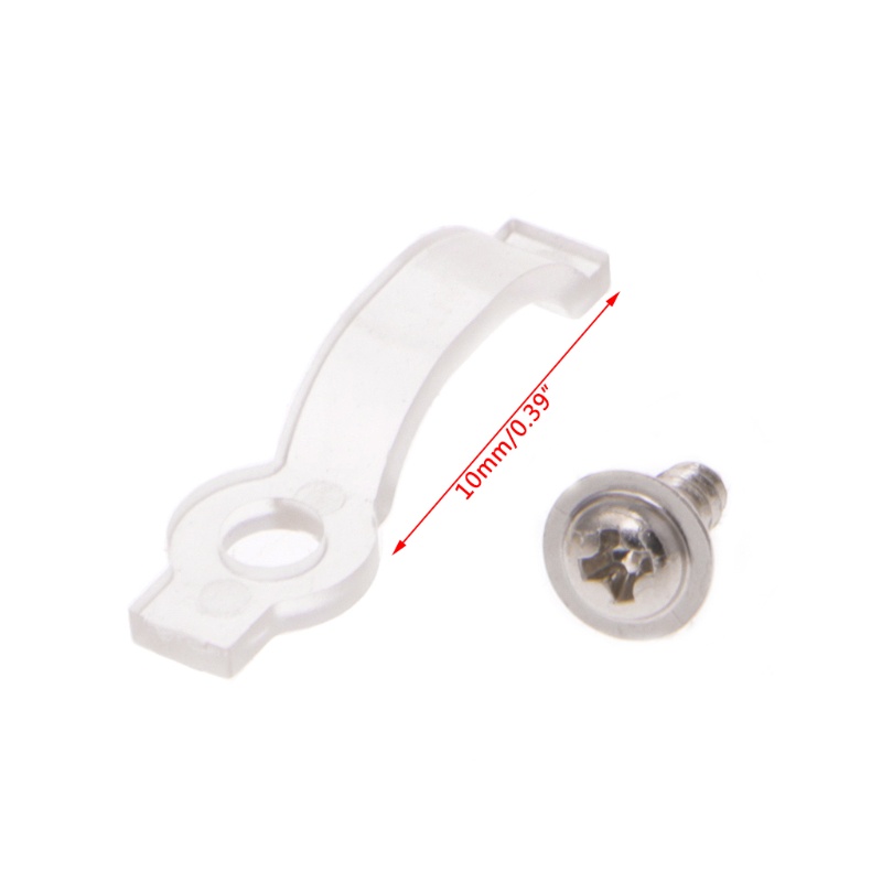 Bộ 100 Kẹp Cố Định Dây Đèn LED 5050 10mm Kèm Ốc Vít