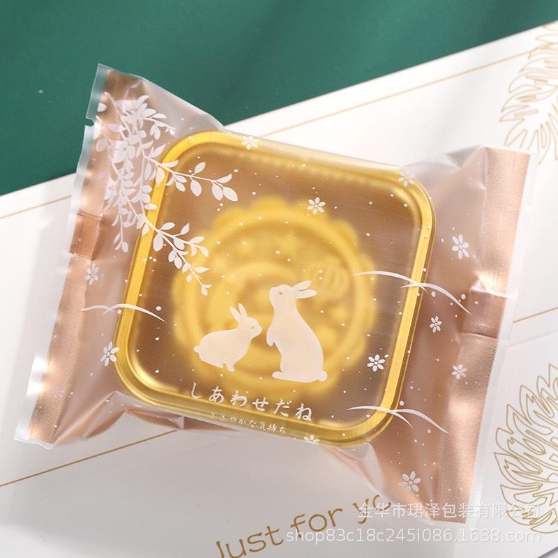 100 TÚI ĐỰNG BÁNH TRUNG THU CON THỎ NÂU 50G