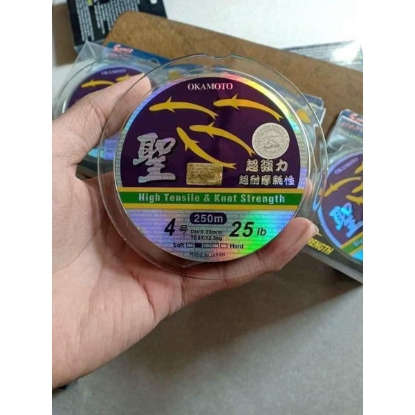 Cước câu cá Okamoto 250 m có đủ size
