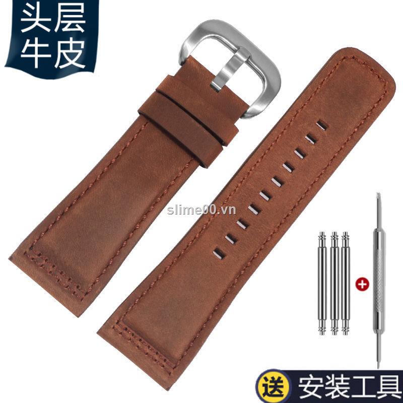 Dây đeo đồng hồ da nhám/ trơn cỡ 28mm thay thế cho SevenFriday P1 / P2 / Q2 / M2 / S2 / 03