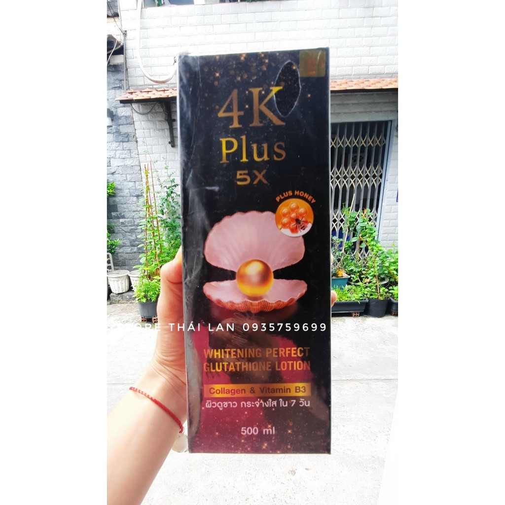 Sữa dưỡng thể 4K Plus 5X Whitening Perfect Glutathione Lotion Thái Lan