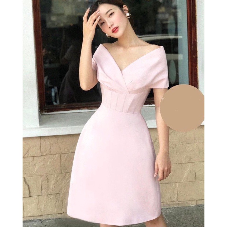 Đầm xoè thiết kế trễ vai cao cấp cực tôn dáng - C.A.T BOUTIQUE