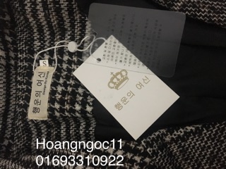 [HÀNG CÓ SẴN] Set áo + chân váy dạ kẻ (có ảnh thật)