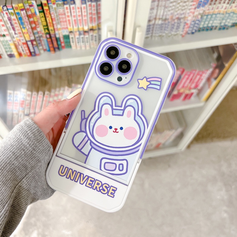 Ốp Điện Thoại Có Giá Đỡ Hình Thỏ Hoạt Hình Cho iphone12 / 13 / 14 11Promax 11 / 6 / 7 / 8