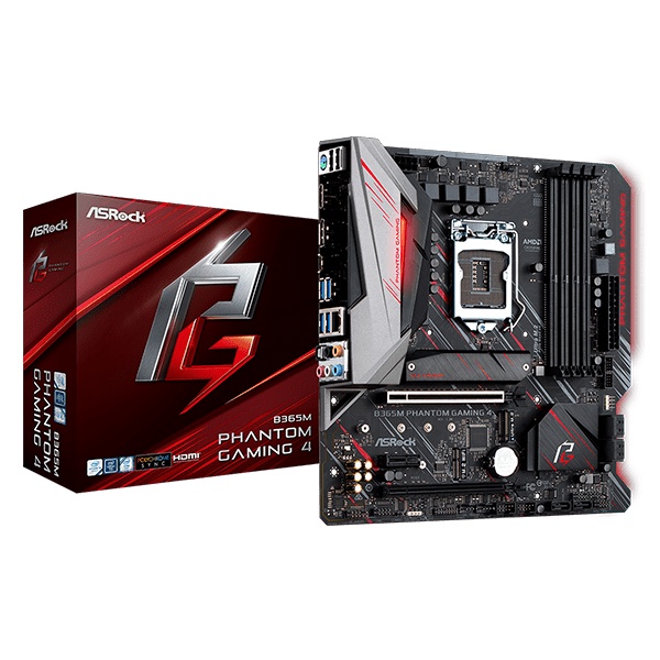 Chặn main Asrock B365M Phantom Gaming 4 dùng nắp sau thùng máy
