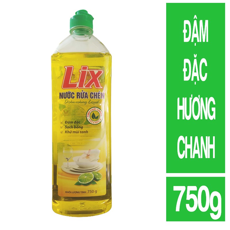 Nước rửa chén Lix đậm đặc 750g
