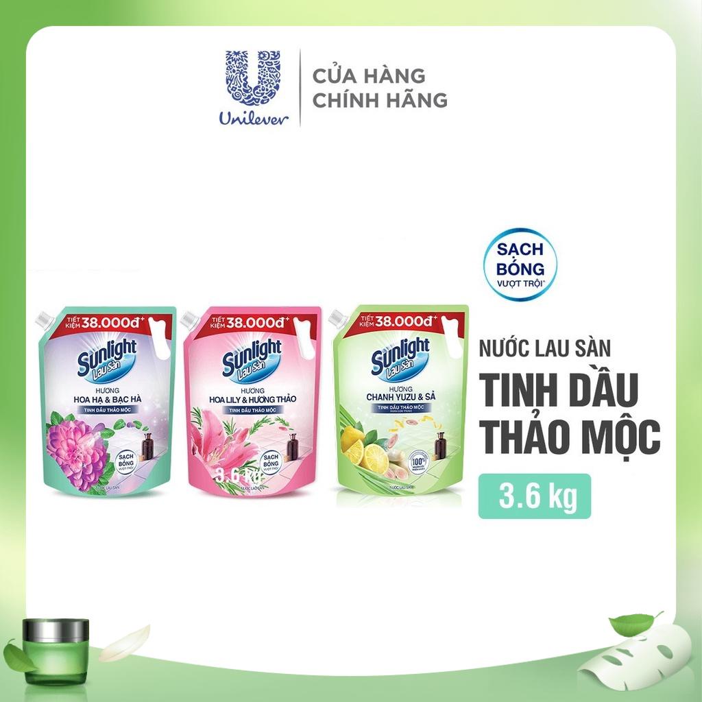 Nước Lau Sàn Sunlight Tinh Dầu Thảo Mộc Túi 3.6 Kg