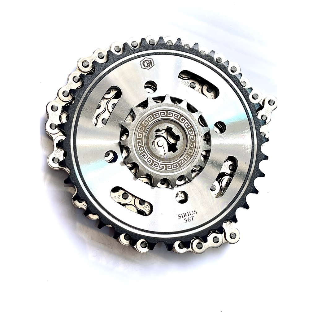 Nhông Sên Dĩa Sirius Xăng Cơ Bạc Phối Sên 428HDS