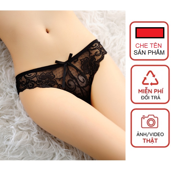 Quần Lót nữ ren gợi cảm Sexy thiết kế họa tiết ren xuyên thấu quyến rũ C11
