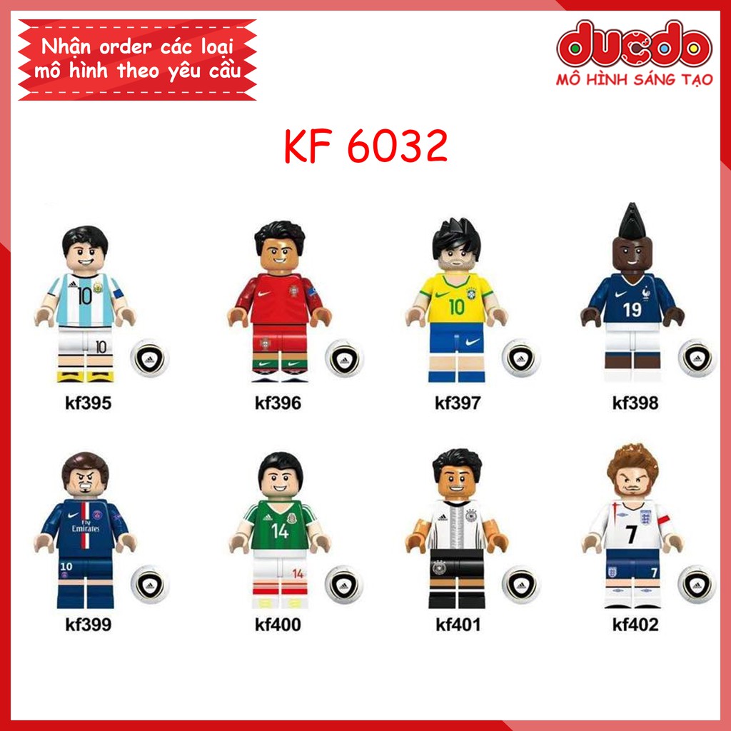 Minifigures các danh thủ bóng đá Messi, Ronaldo, Beckham - Đồ Chơi Lắp Ghép Xếp Hình Mini Mô hình Kopf KF 6032