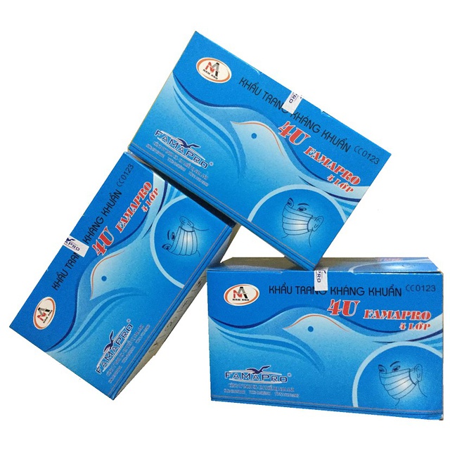 KHẨU TRANG Y TẾ - 4 LỚP - HỘP 50 CÁI