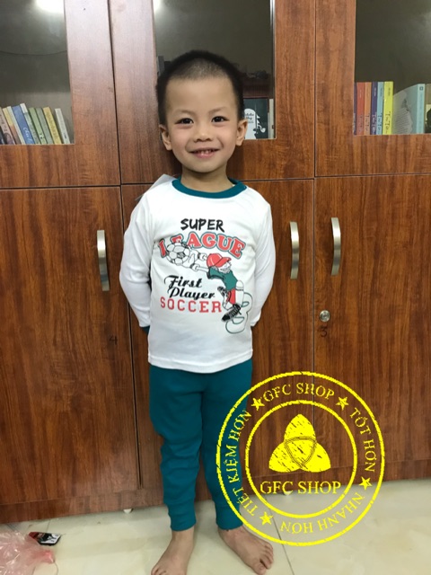 Bộ thu đông dài tay bozip/borip nam 8-21 kg
