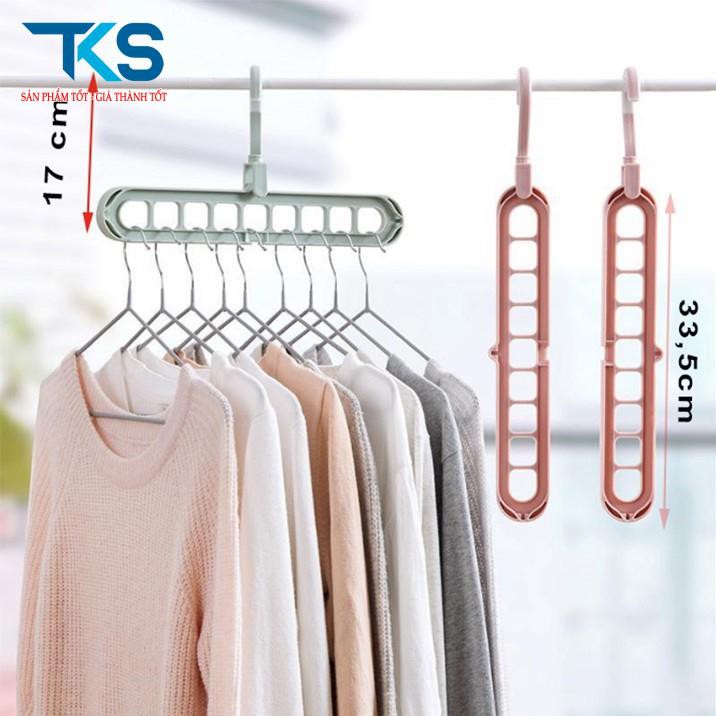Móc treo quần áo đa năng tiết kiệm diện tích 9 lỗ