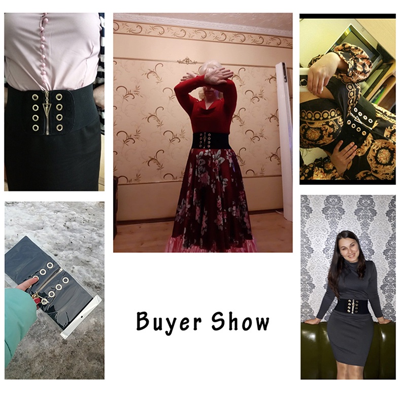 Đai Nịt Bụng Bản Rộng Màu Đen Siêu Co Giãn Thời Trang Cho Nữ