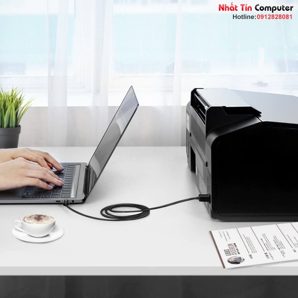 Cáp máy in USB 2.0 Type-C to USB Type-B dài 2M Ugreen 50446