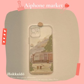 Ốp điện thoại trong suốt họa tiết tranh sơn dầu cho IPHONE11PROMAX 8PLUS XSMAX iPhone12 iPhone12