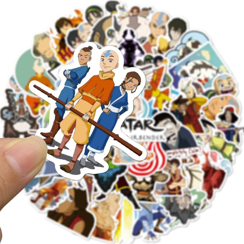 Sticker Avatar The Last Airbender nhựa PVC không thấm nước, dán nón bảo hiểm, laptop, điện thoại, Vali, xe #192