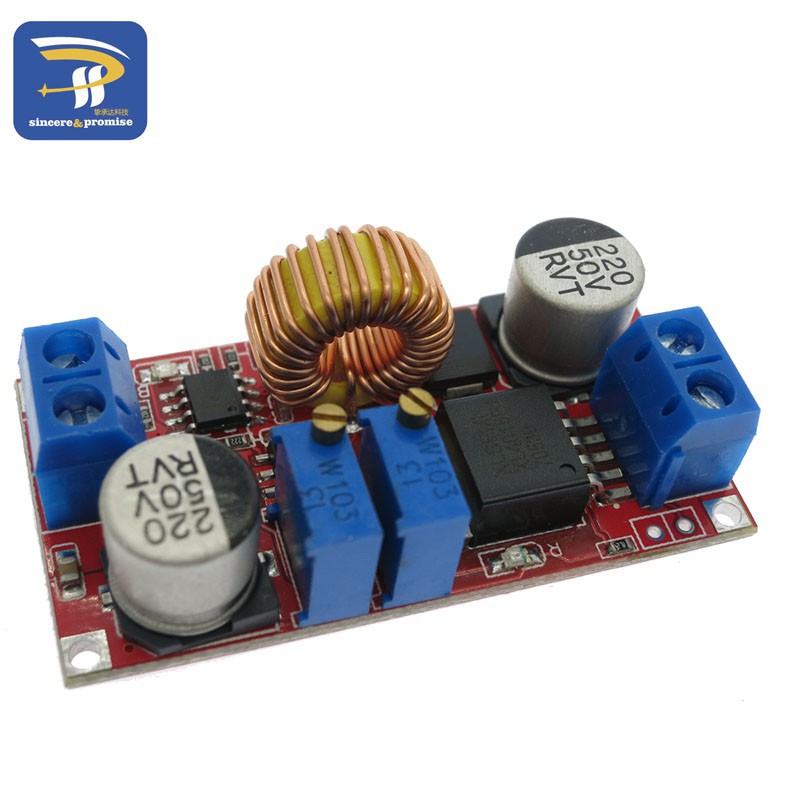 Mạch sạc pin Lithium XL4015 DC-DC 5A có đèn LED