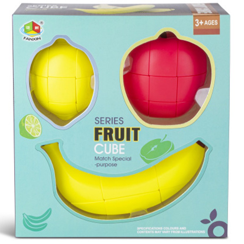 (SIÊU BIẾN THỂ) Rubik trái cây - Rubik hình quả Chuối Quả Chanh Quả Cam Quả Đào Quả Lê (hách IQ mạnh)