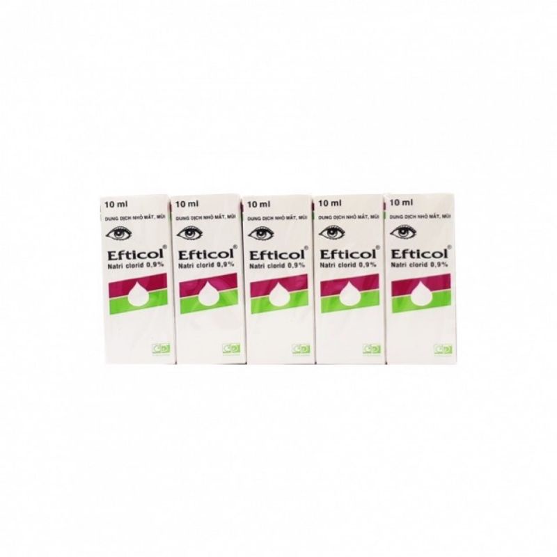 Efticol Nước muối sinh lý 0.9% nhỏ mắt mũi cho bé sơ sinh