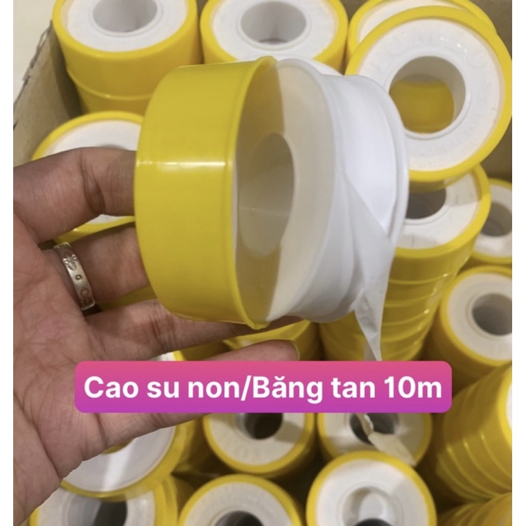 Cao su non, băng tan chống thấm 10 mét quấn ren vòi, ren ống