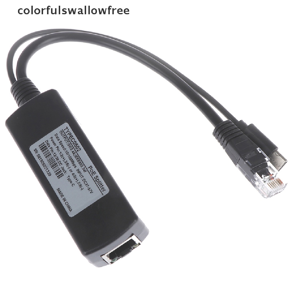 Đầu chia cổng TYPE-c poe USB 48v sang 5v cấp nguồn qua ethernet 802.3af cho mâm xôi ABC