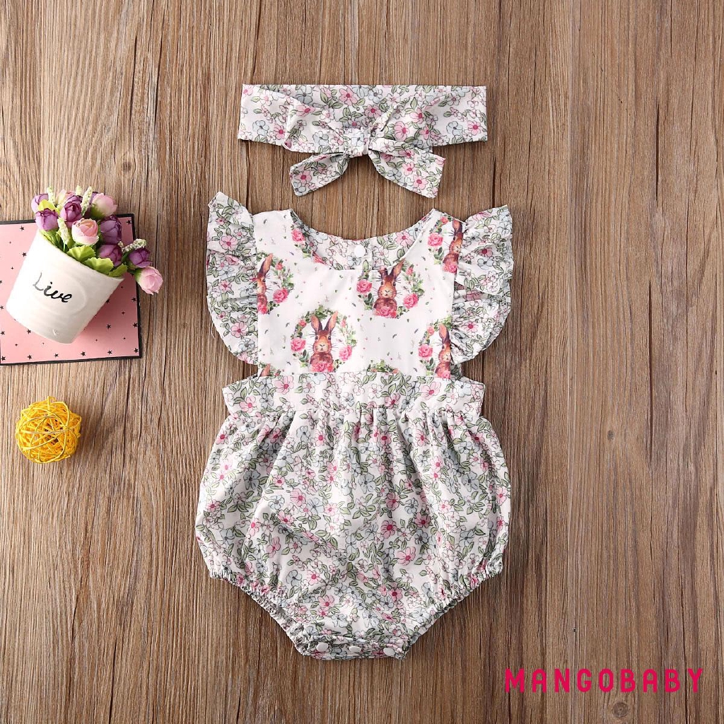 Đầm Chữ A Tay Cánh Sen In Họa Tiết Cho Bé Gái Sơ Sinh