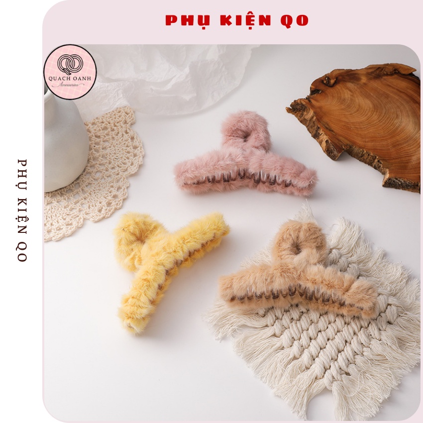 Kẹp Tóc Càng Cua Lông Cừu Màu Sắc Ngọt Ngào - KEP10