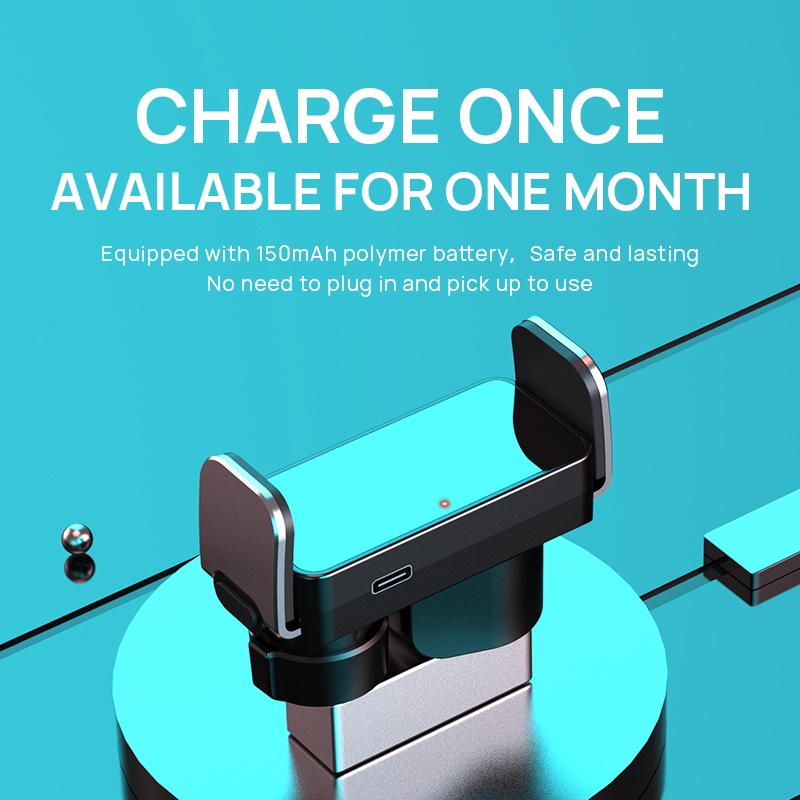 Giá đỡ điện thoại SEAMETAL gắn trên xe hơi xoay được 360 độ dáng đứng dạng kẹp/ dán tiện lợi