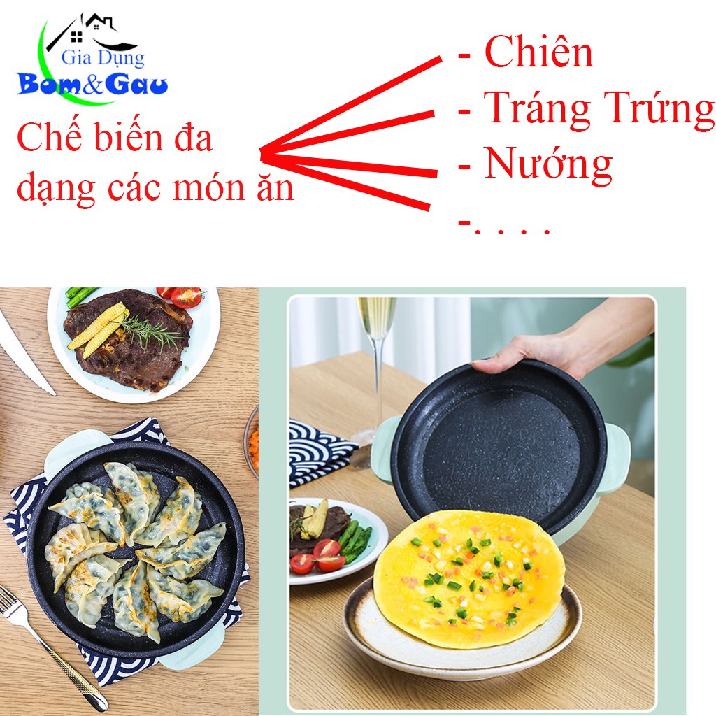 Bếp Nướng Điện Mini Gia Đình Đa Năng, Chống Dính Cao Cấp, Điều Chỉnh Nhiệt Độ, Không Khói, Nướng Thịt, Chiên Trứng