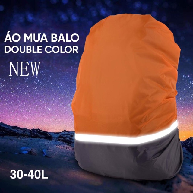 Áo mưa balo chống nước line dạ quang Double Color