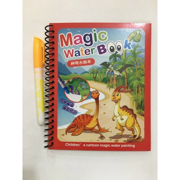 0Tranh tô màu nước thần kỳ MAGIC WATER BOOK - Tập vở tô màu nước cho bé - Đồ chơi giáo dục