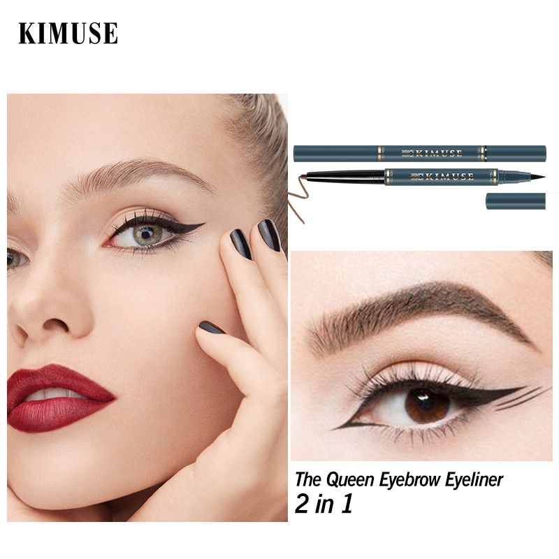 [Mã FMCGMALL - 8% đơn 250K] Set Mascara + Bút Kẻ Mắt + Kẹp Bấm Mi Kimuse 2 Trong 1 Không Thấm Nước 110g