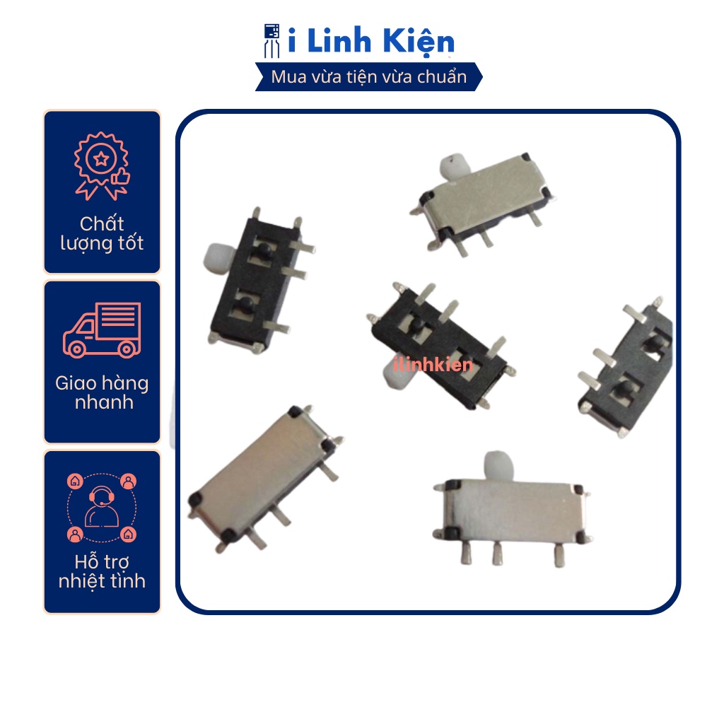Công tắc gạt MSK-12C02 SMD 7P loại tốt đóng dây