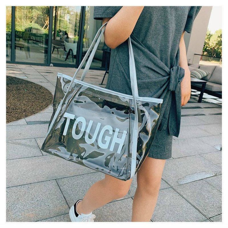 Túi Xách Nữ Trong Suốt TOUGH Cỡ Lớn. Thời Trang Hàn Quốc Sành Điệu