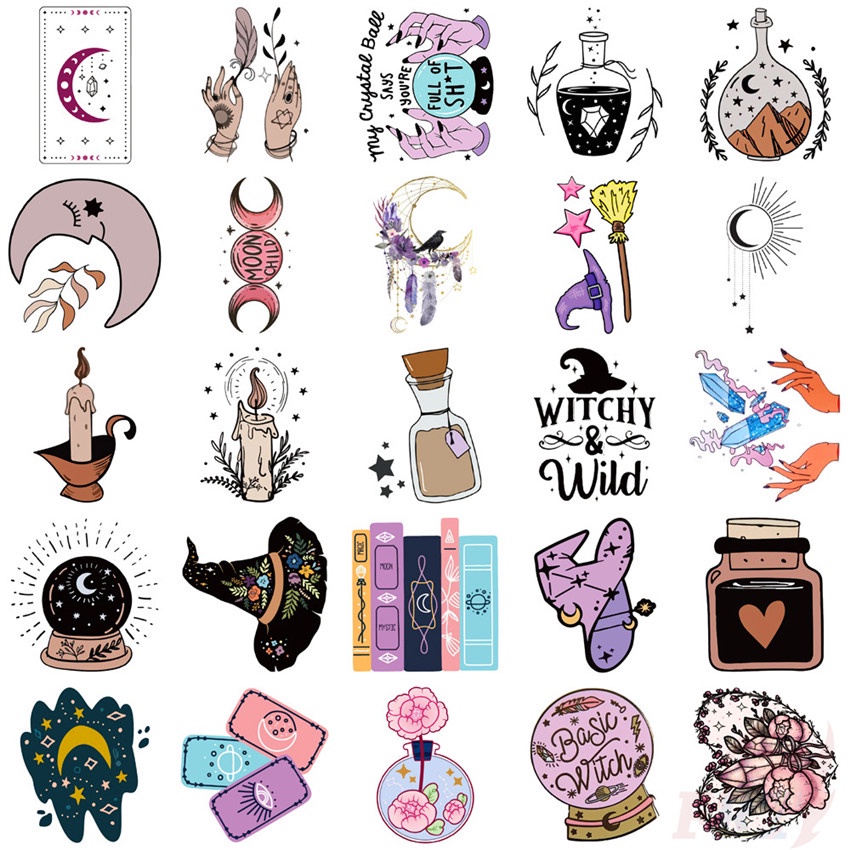 ❉ Set 02 Sticker Graffiti Dán Trang Trí Phong Cách Gothic Punk ❉ Bộ 50 Sticker Chống Thấm Nước Họa Tiết Doodle Hợp Thời Trang