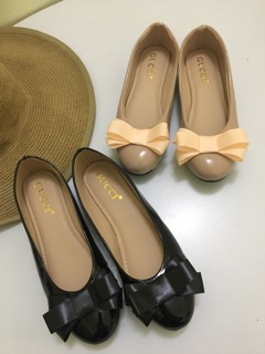 Giày búp bê nơ da bóng siêu xinh
