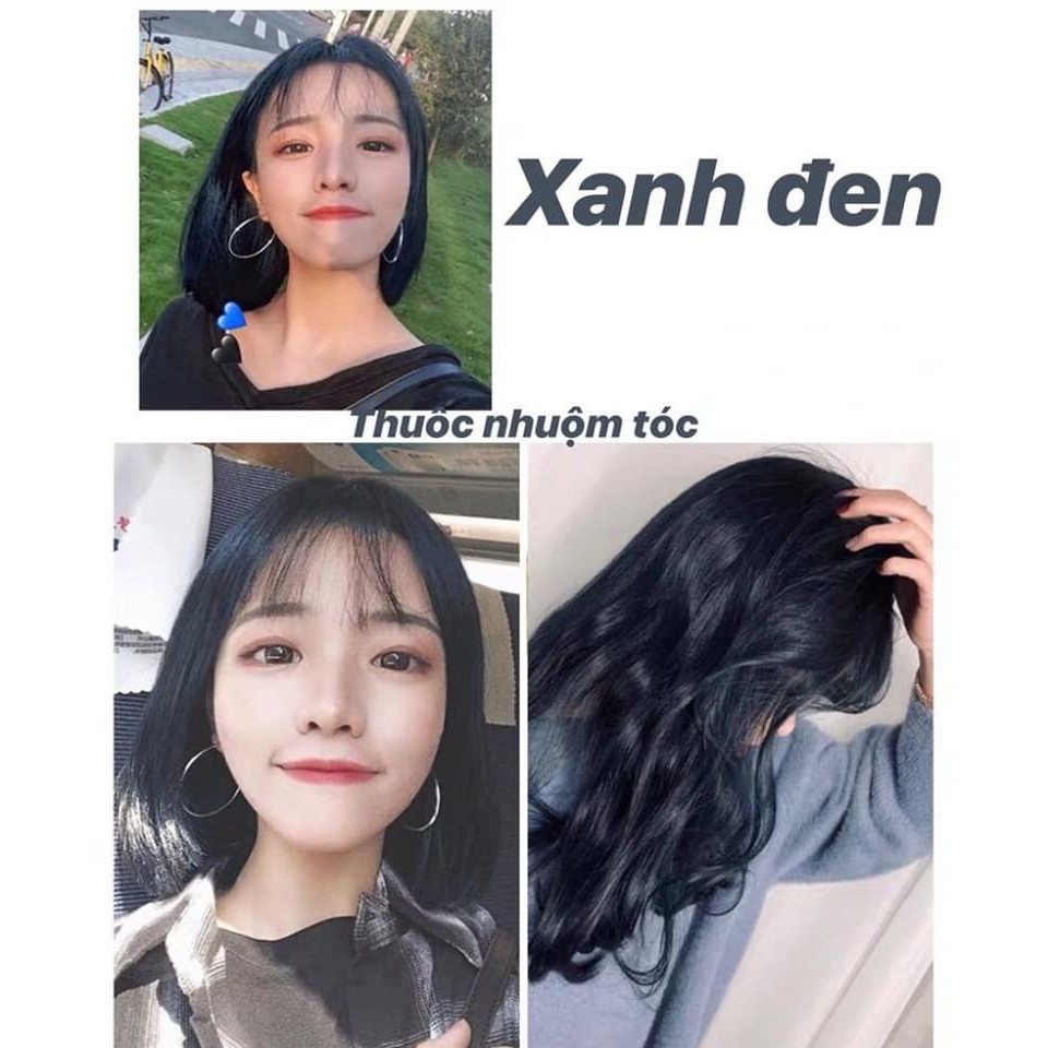 FREESHIP 99K TOÀN QUỐC_Thuốc nhuộm tóc xanh dương đen + tặng kèm trợ dưỡng - Ngọc Khuê Shop | BigBuy360 - bigbuy360.vn