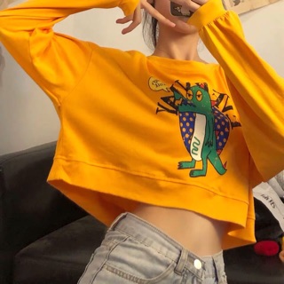Áo crop tay dài ( kèm clip hình thật )