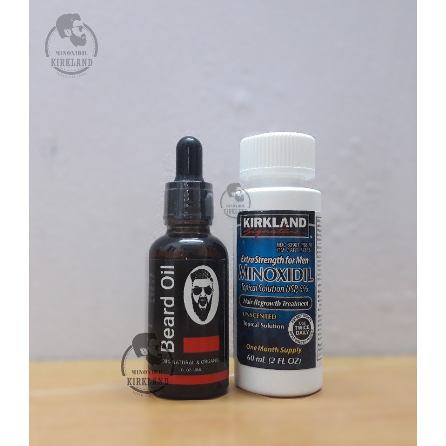 COMBO Thuốc mọc Râu Tóc Minoxidil 5% + Dầu dưỡng Beard Oil 10ml giúp Râu tóc mọc nhanh khỏe giữ ẩm da.